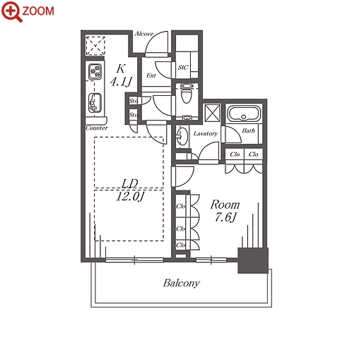 グランドメゾン新梅田タワー THE CLUB RESIDENCE 間取り