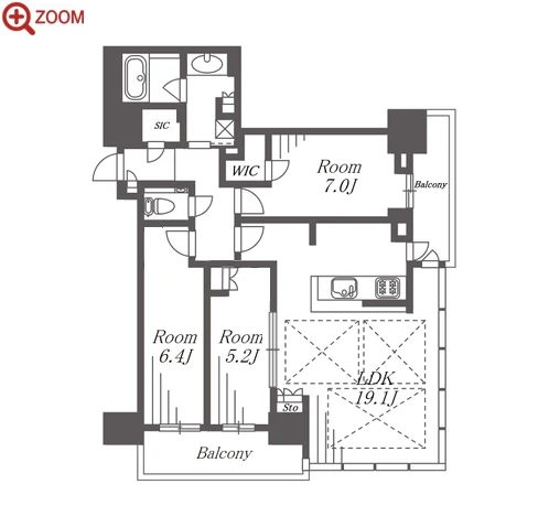 グランドメゾン新梅田タワー THE CLUB RESIDENCE 間取り