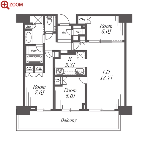 グランドメゾン新梅田タワー THE CLUB RESIDENCE 間取り