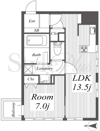 W.O.B.NISHIUMEDA 間取り