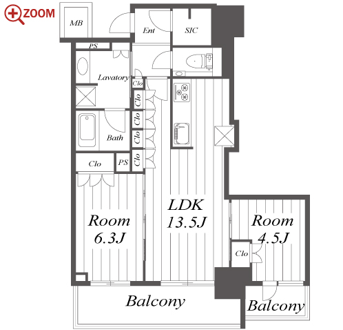The Central Mark Tower 間取り