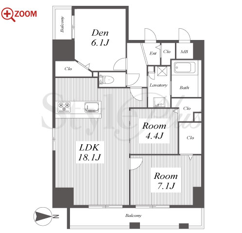 INOYA BLDG RESIDENCE 間取り