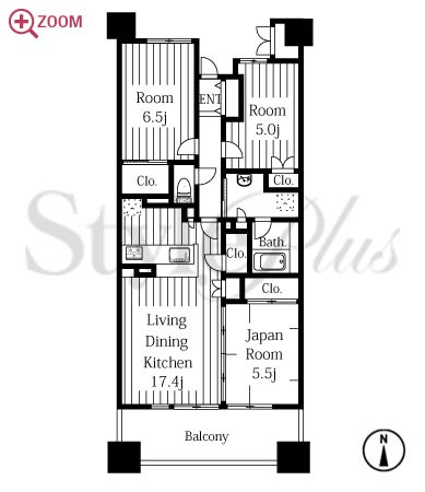 SS.FLAT桜山 間取り