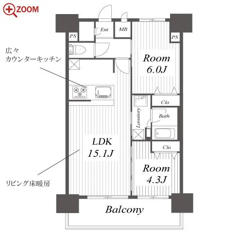 プレサンスジェネ鶴舞 間取り