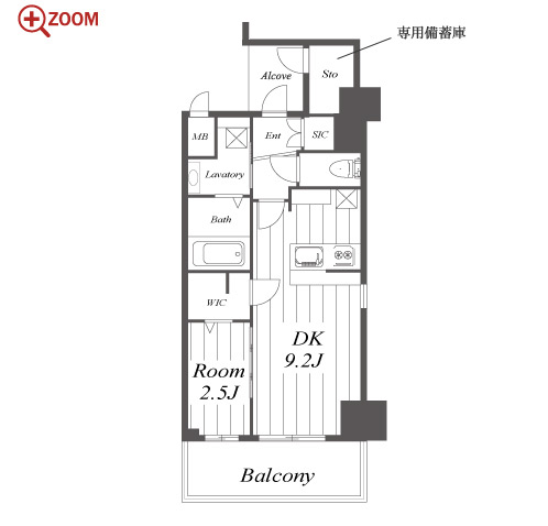 エステムコート名古屋新栄Ⅱアリーナ 間取り