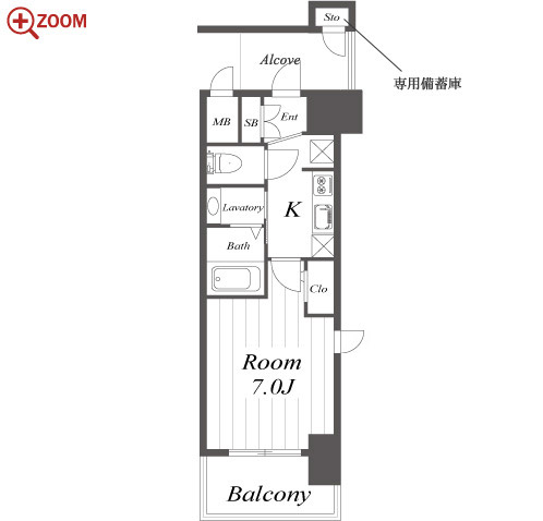 エステムコート名古屋新栄Ⅱアリーナ 間取り