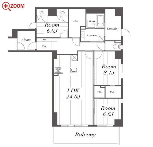 RESIDENCE KIKUZAKA 間取り