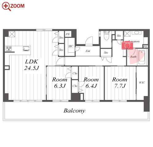 RESIDENCE KIKUZAKA 間取り
