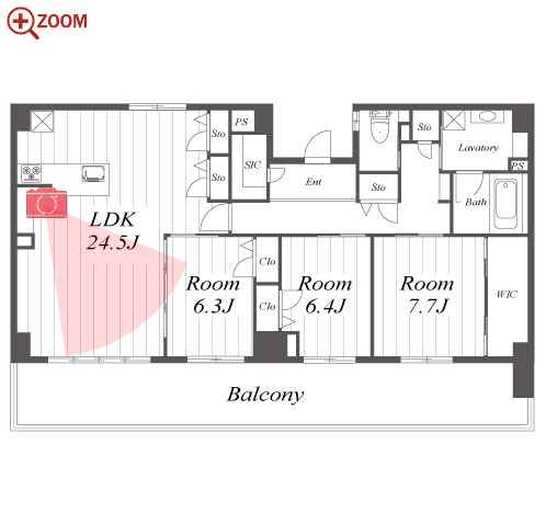 RESIDENCE KIKUZAKA 間取り