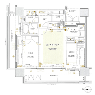 ローレルタワー名古屋栄 間取り
