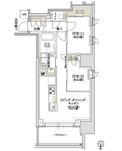 プラウド久屋大通  間取り