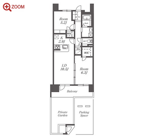 S-RESIDENCE茶屋ヶ坂East 間取り
