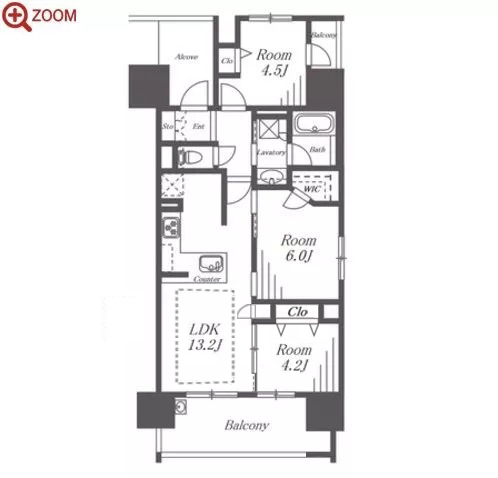 プレサンスグラン栄THE TOWER 間取り