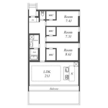 HARVEY RESIDENCE日和 間取り