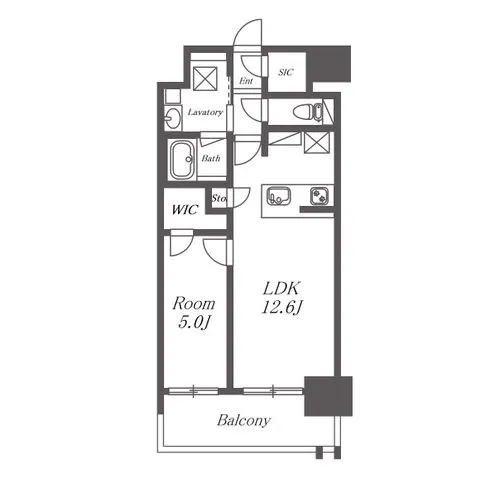 S-RESIDENCE亀島駅前blaze 間取り