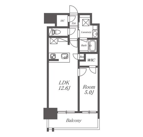 S-RESIDENCE亀島駅前blaze 間取り