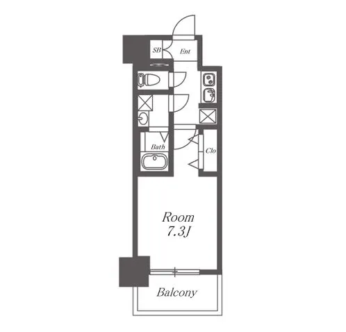 S-RESIDENCE亀島駅前ascent 間取り