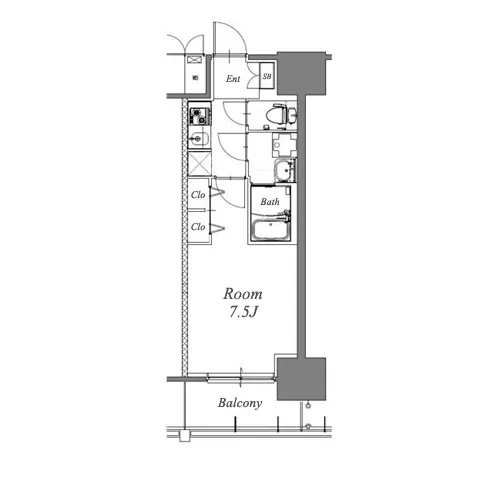 S-RESIDENCE浅間町駅前axial 間取り