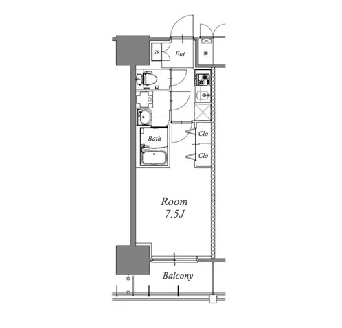 S-RESIDENCE浅間町駅前axial 間取り