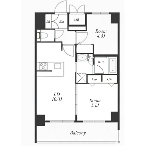 S-RESIDENCE名駅北alesia 間取り