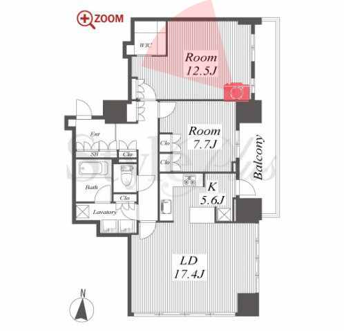 ブリリアタワー名古屋グランスイート 間取り
