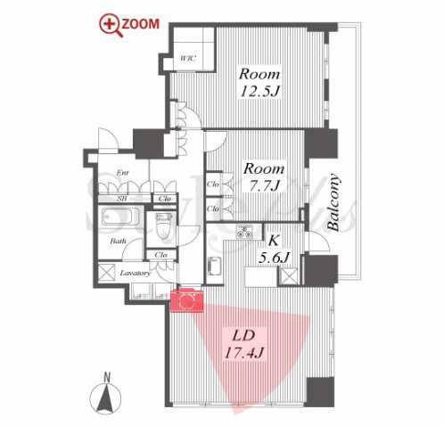 ブリリアタワー名古屋グランスイート 間取り